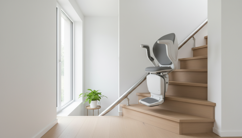 découvrez l'otolift modul-air, le rail pour monte-escalier le plus fin du marché avec un diamètre de seulement 6 cm, alliant design discret et performance optimale.